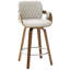 Modern Upholstered Swivel Counter Height Bar Stool-357218063