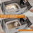 Litter Box Enclosure Cat Tree with 6 Storage Shelves and Pullable Carring Tray-581280013