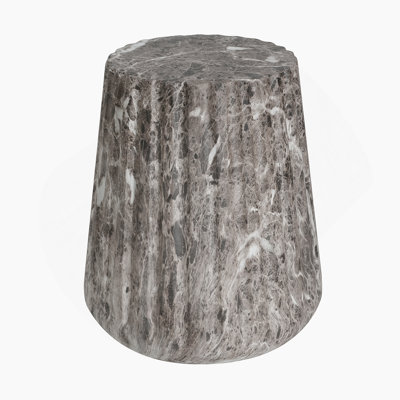 Table d'appoint d'extérieur sculptée Cleme, brun