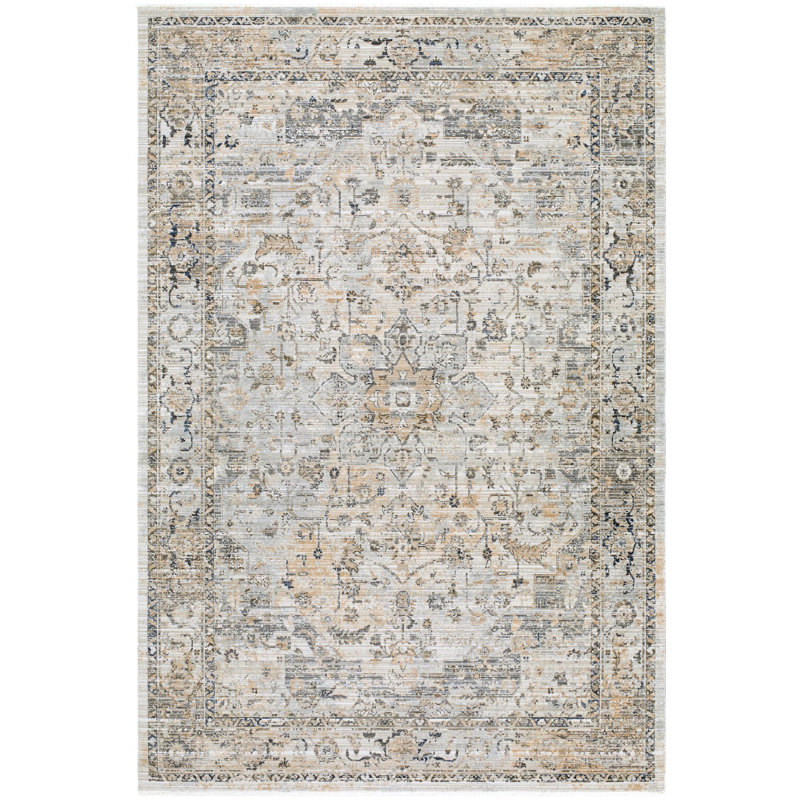 Galey Alix X Livabliss Breckley Outdoor Machine Woven Rug, Light Gray, Rectangle 6'7" x 9'6"