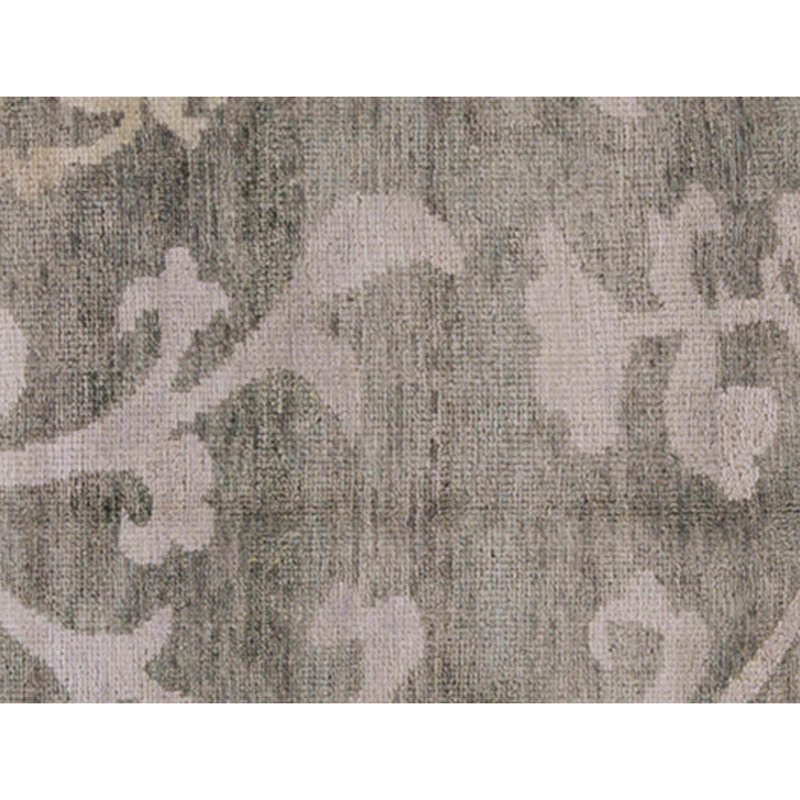 Hand Knotted Wool Area Rug in Grey