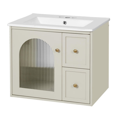 Meuble-lavabo de 24 po avec lavabo en céramique