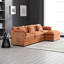 Canapé modulaire en forme de L de 112 po avec repose-pieds et mousse à mémoire de forme Millan-977892384