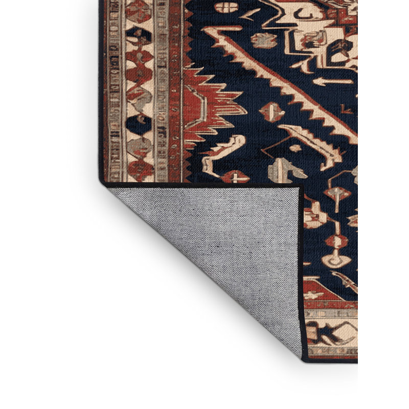 Machine Washable Persian Brown Area Rug, Square 6'