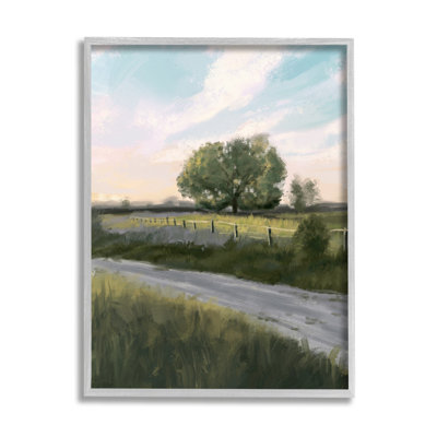 " Rural Grasslands Lone Country Tree Clear Sky " by Ziwei Li
