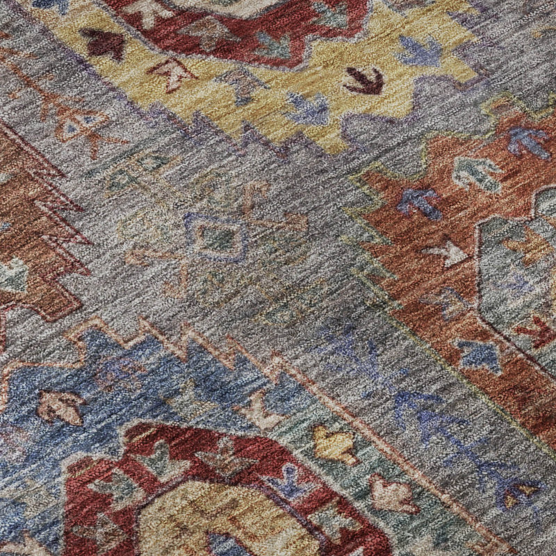 Premium Machine Washable Mayfield AMF2227 Panel Rug, Gray, 2'6" x 3'10"