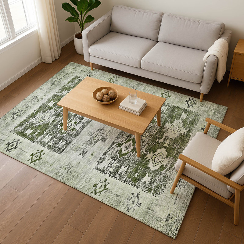 Premium Machine Washable Honig AMF1662 Global Rug, Rectangle 8' x 10'