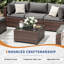 Ensemble de conversation modulaire en rotin 7 pièces avec coussins 7 pièces-292046371