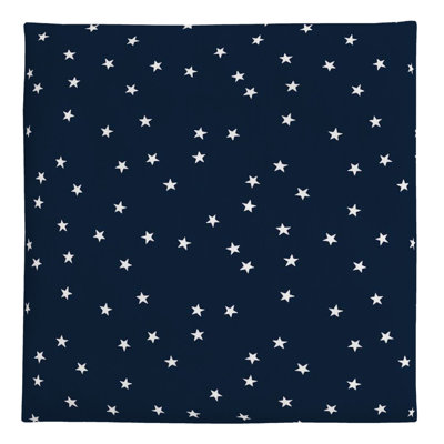 NoJo Carter's 100% Cotton Sateen Fitted Crib Sheet - Navy with White Stars
