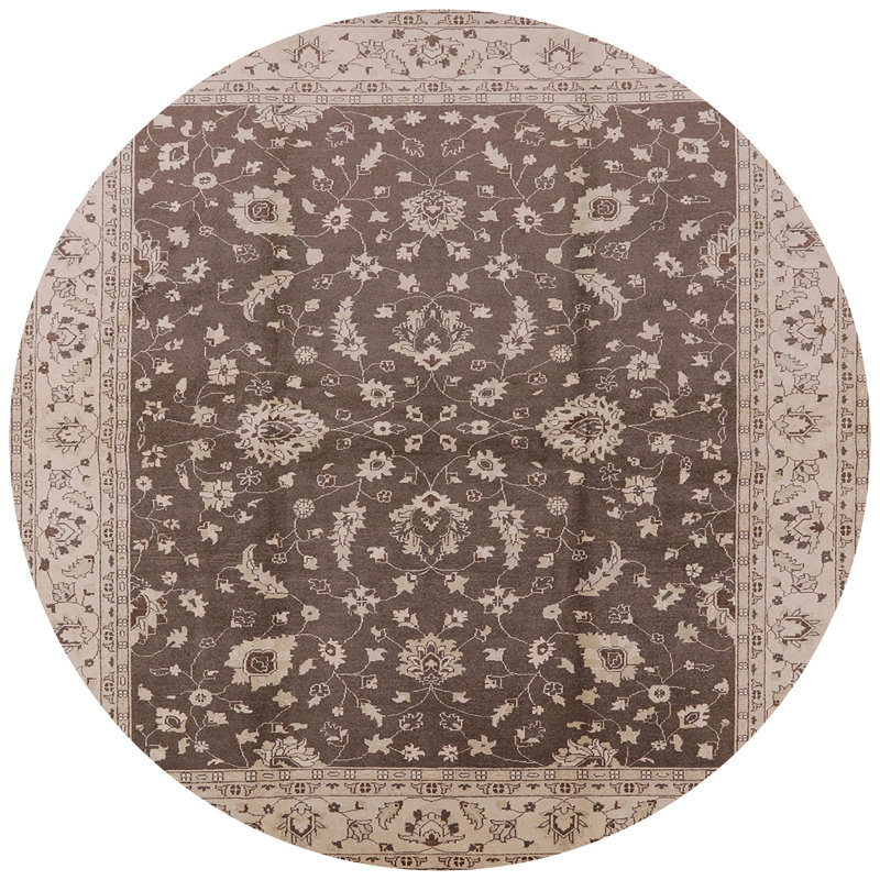 Tapis beige / brun Wollaston, Rond 5 pi