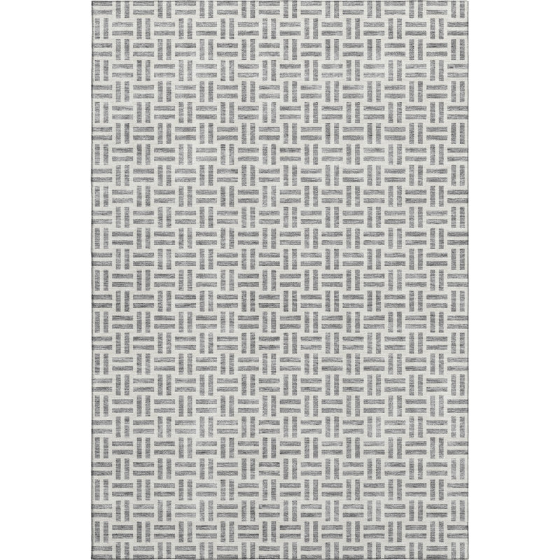 Premium Machine Washable Prisco Gray Rug, Rectangle 8' x 10'