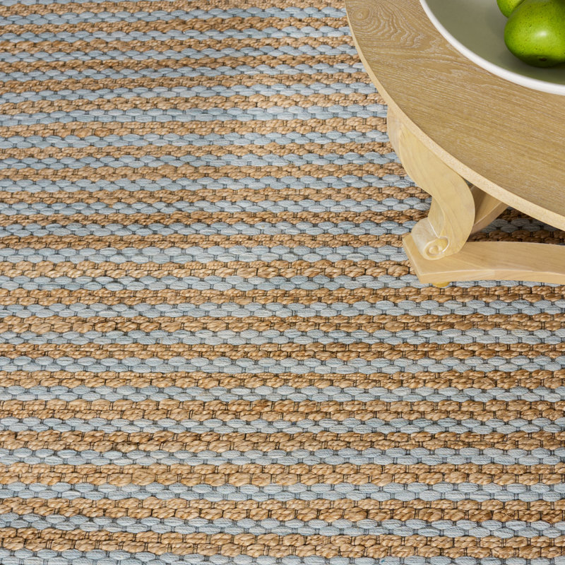 Martha Stewart 9526 Hand Tufted 40% Jute; 40% Wool; 20% Cotton Striped Rug, Rectangle 8' x 10'