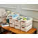Decomomo Foldable Storage Bin | Collapsible Sturdy Cationic Fabric Storage Basket Cube W/Handles