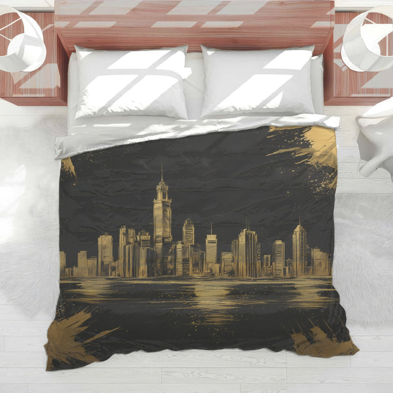 Édredon Golden City Skyline, Grand lit