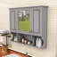 Armoire de salle de bain murale à miroir avec tablettes réglables, rangement dissimulé et rangement ouvert-969627586