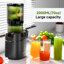 5.3" Wide Chute Cold Press Juicer, Self-feeding Slow Masticating Juicer For Whole Fruits & Vegetables, 250w High Yield Extractor, Easy Clean, Black-117605961