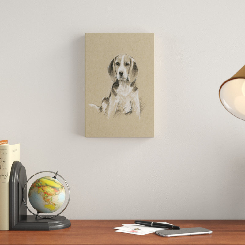 «Breed Sketches I», peinture sur toile, H 12 po x l 8 po