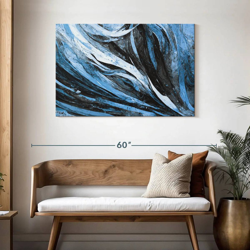 Brise bleue abstraite