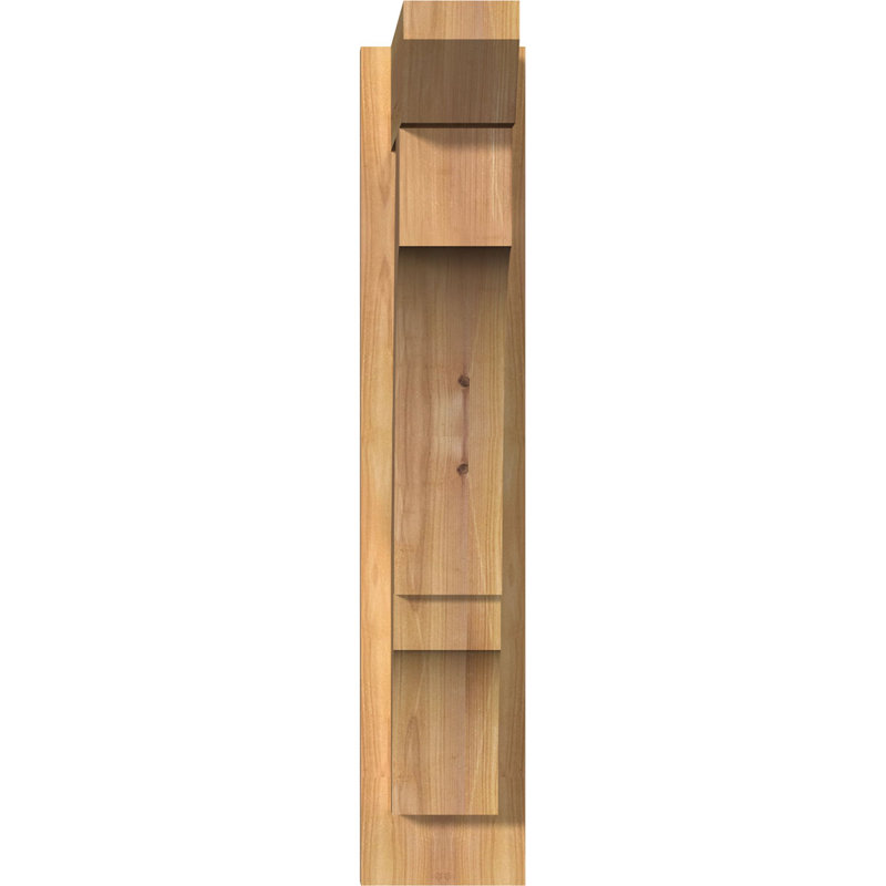 Persienne balboa à lattes en bois rustique, P 16 po x H 28 po, Cèdre rouge occidental l 7 1/2 po (lisse)