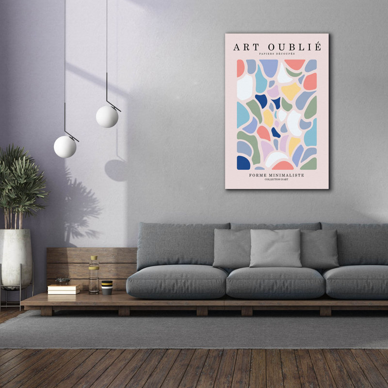 «Pastel Terrazzo» par Design Fabrikken, art mural sur toile, H 60 po x l 40 po x P 1,5 po