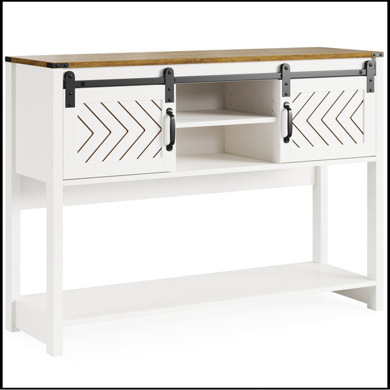 Grande armoire de rangement moderne blanche Efecan