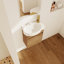 Meuble-lavabo à fermeture en douceur avec porte en céramique, porte et armoire de rangement