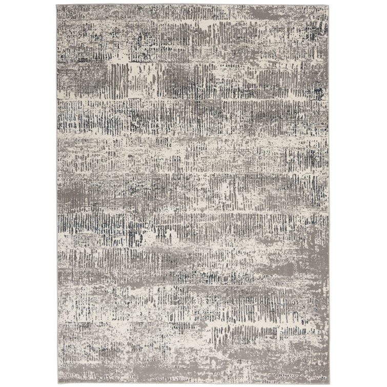 Uptown Abstract Area Rug in Gray