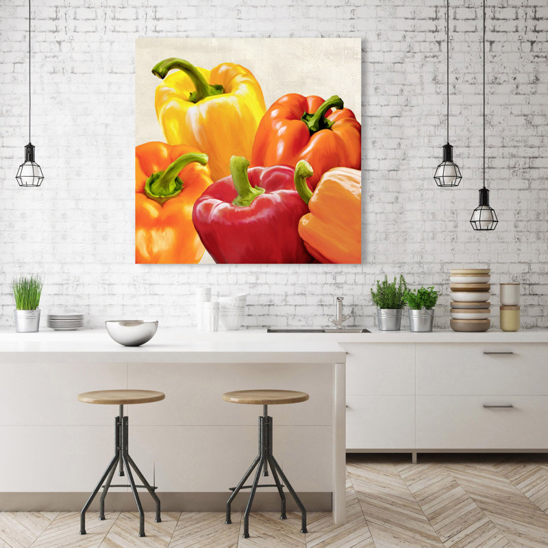 Peppers 1 Piece Wrapped Canvas Wall Art, 70 cm H x 70 cm W