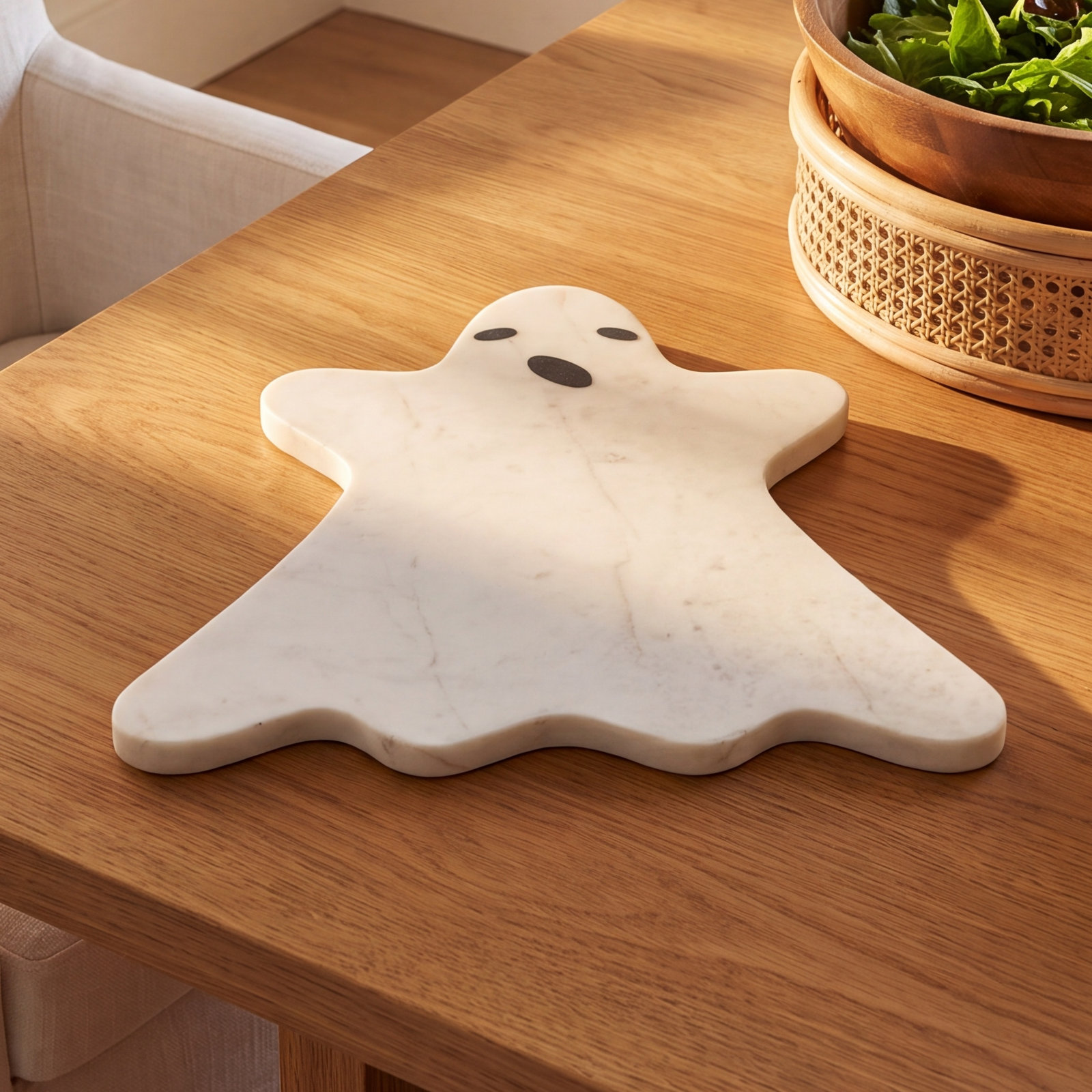 Marble Ghost Shaped Cheese Board