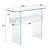 Tempered Glass Console Table with Shelf-1905166801-1934271971