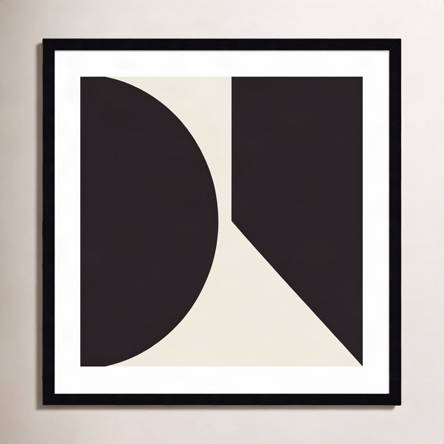 Minimal Max Mod II by The Creative Bunch Studio, Black Framed, 25.25" H x 25.25" W x 0.8" D