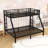 Twin XL Over Queen Bunk Bed With Ladders And Guardrails-77349009