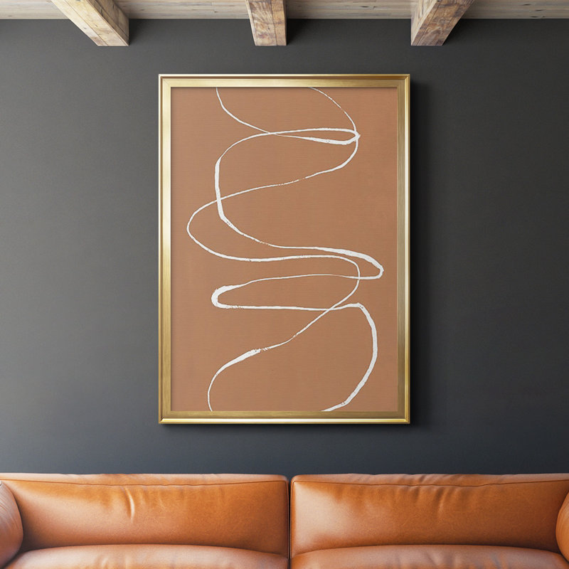 «Terracotta Drift I», reproduction encadrée de qualité supérieure - prête à être accrochée, H 42,5 po x l 30,5 po