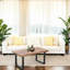 Medium-density Fiberboard Coffee Table With Metal Legs
