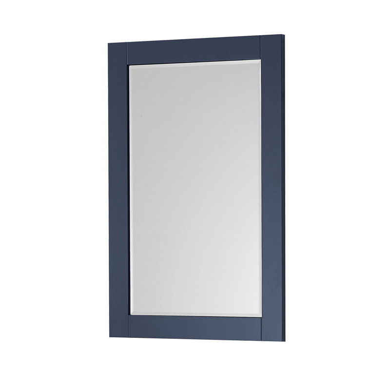 Ivy Wood Wall Mirror, 36" x 24", Blue