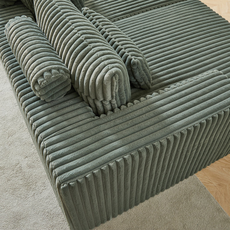 Canapé modulaire surdimensionné de 87 po, canapé-lit moderne moelleux avec lit inclinable, armée, sans assemblage pour le salon de la chambre à coucher
