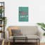 Cool Elephant Skater Modern Playful Whimsical Elephant Wall Art Print-522276122