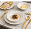5-Piece Matte Gold Satin Finish Stainless Steel Hostess Serving Set, Dishwasher Safe