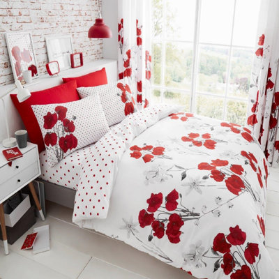 Floral Design Duvet Cover Set Polycotton with Pillowcases - Yarn Bedding