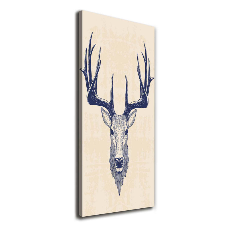 Deer's Head - Wrapped Canvas Print