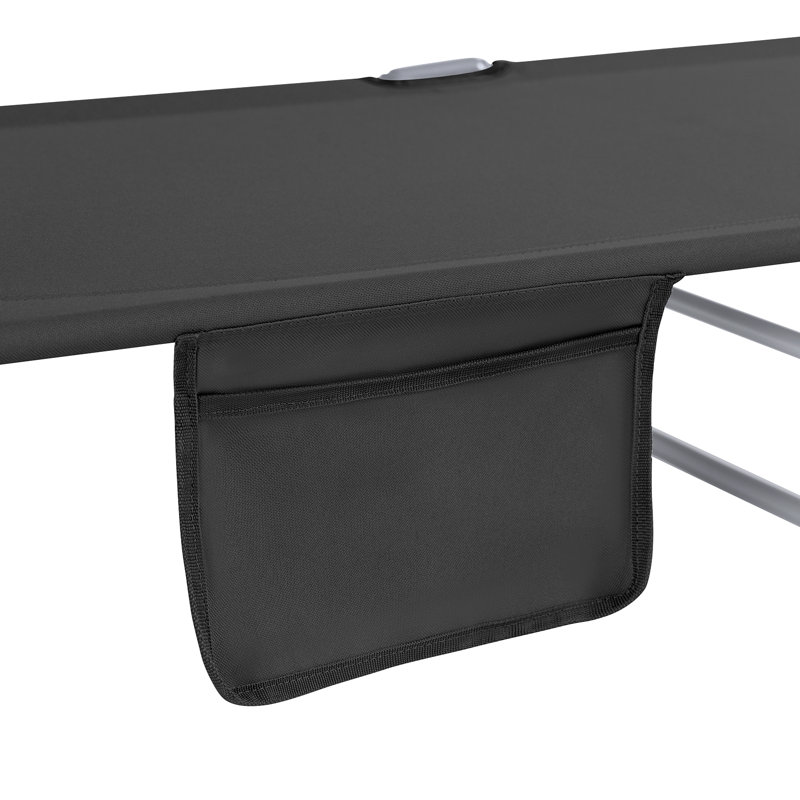 Horence 198cm Long Reclining Single Chaise, Black