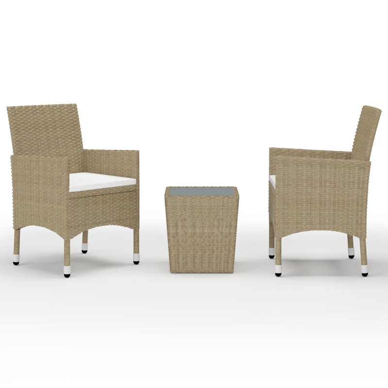 3 Piece Seating Group with Cushions, Beige