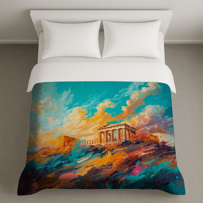 Housses de couette Vibrant Parthenon Landscape, Twin