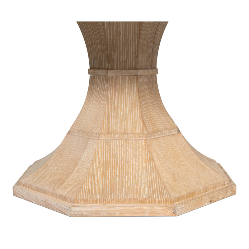 Giselle Round Dining Table, 30"H x 66"L x 66"W, Bleached Oak