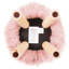 Repose-pieds rond en fausse fourrure de 12,5 po BirdRock Home, rose-1850736958