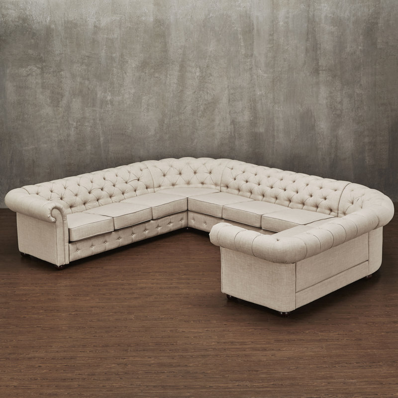Canapé modulaire Huskins, Lin beige chiné