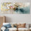 «Gold Floral Brushstroke», ensemble de décoration murale fleurs abstraites