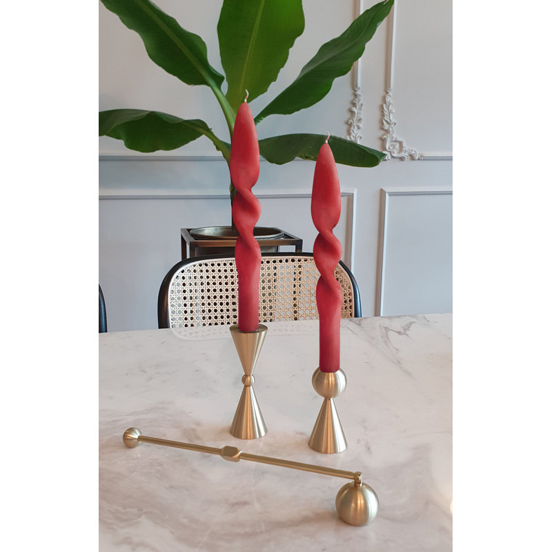Taper Candle, Claret Red