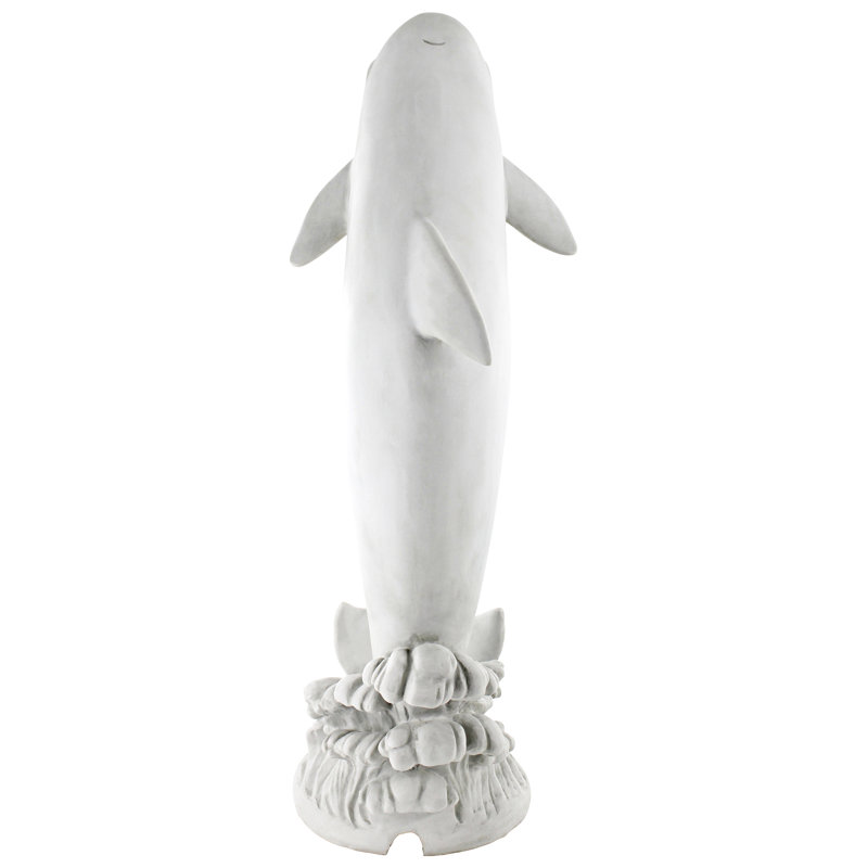 Statue de dauphin tropical sautant