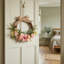 Couronne rose 16 pouces pour porte d'entrée